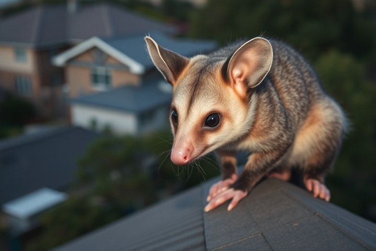 Possum in Mentone residential area